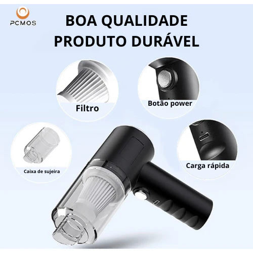 Aspirador portátil para Casa e Carro