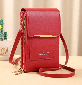 Bolsa Feminina  Crossbody de Couro "Suporte para Celular"