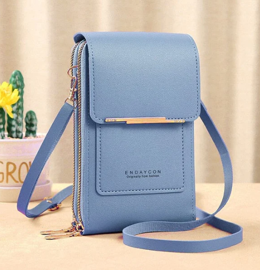 Bolsa Feminina  Crossbody de Couro "Suporte para Celular"